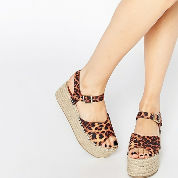 animal print flatforms